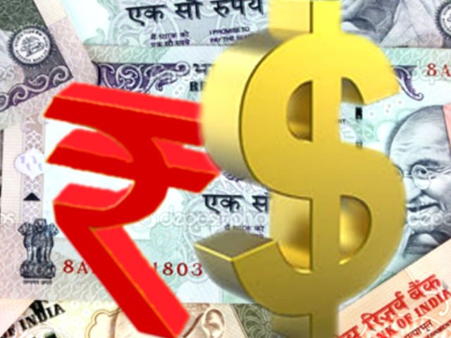 Rupee moves up 8 paise against dollar