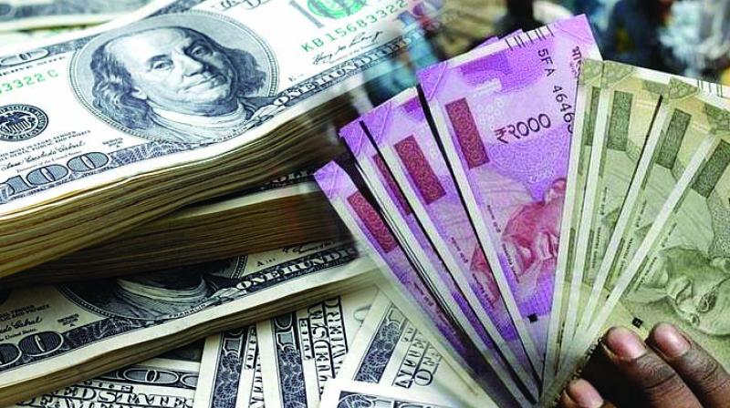 rupee gains 5 paise against us dollar in early trade.