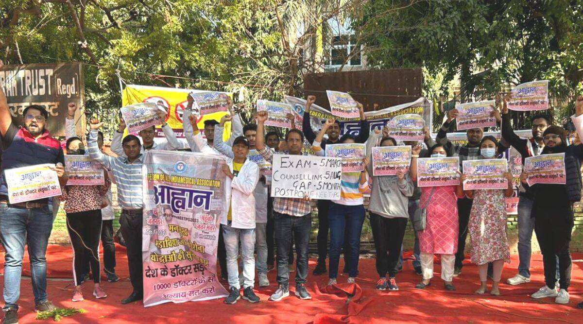 neetpg2023:faimademandingexampostponementprotestatjantarmantar