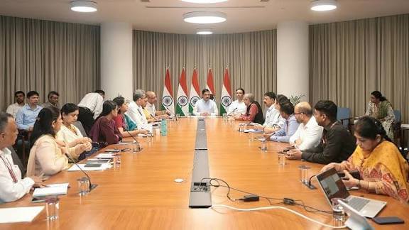 Pralhad Joshi holds first review meeting with Education Ministry officials