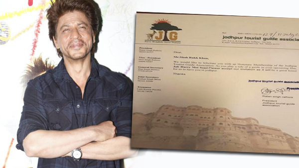 shahrukhkhantoreceivehonorarymembershipfromjodhpurguideassociation