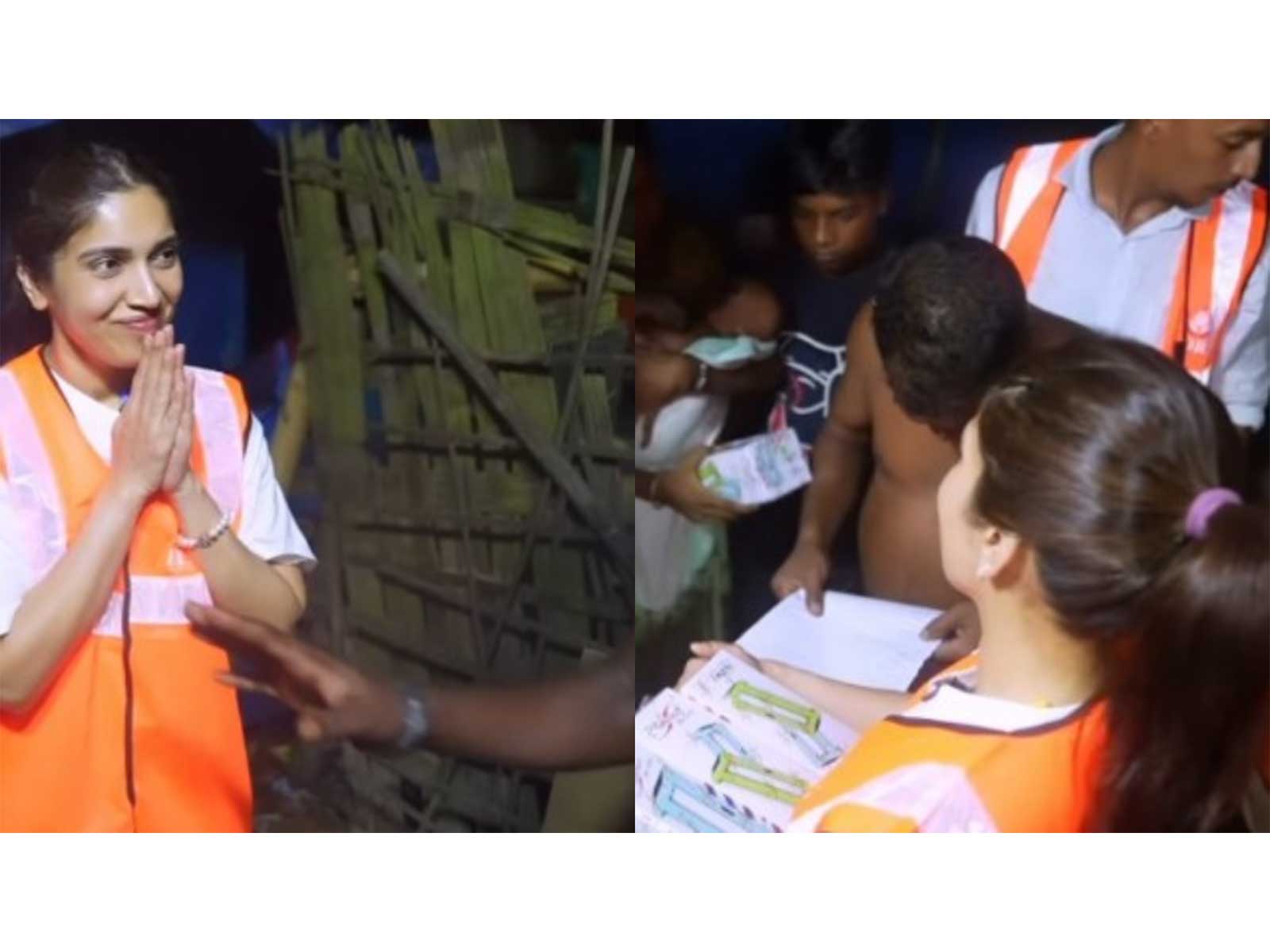 Bhumi Pednekar joins relief work in flood-hit Assam to distribute solar lights