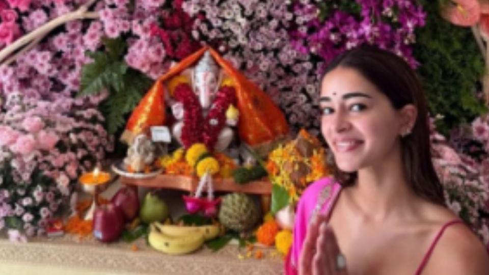 Ananya Panday shares festive moments from Ganpati celebrations