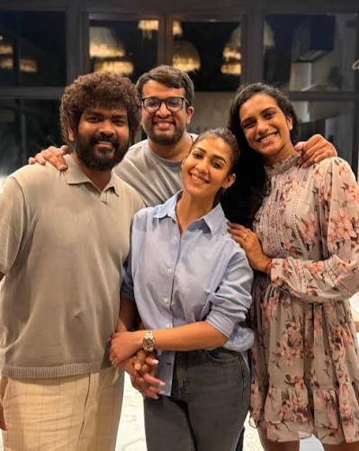 Actor Nayanthara and filmmaker Vignesh Shivan host PV Sindhu for an intimate dinner in Chennai