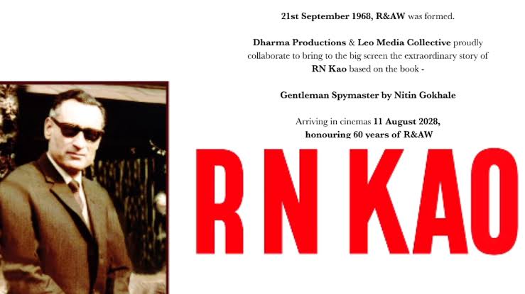 Karan Johar announces film on R&AW founder RN Kao, based on Nitin Gokhale