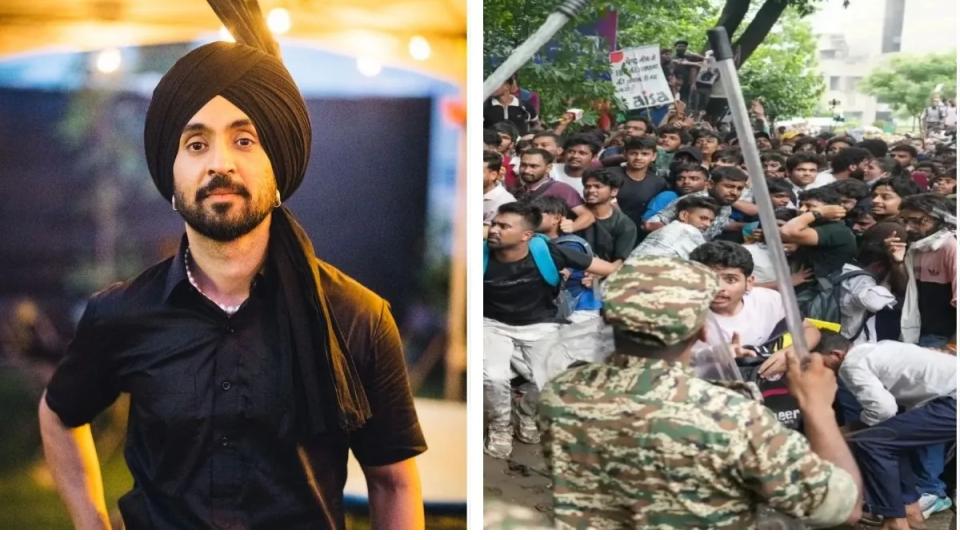 Diljit Dosanjh extends his Support for Students Protest