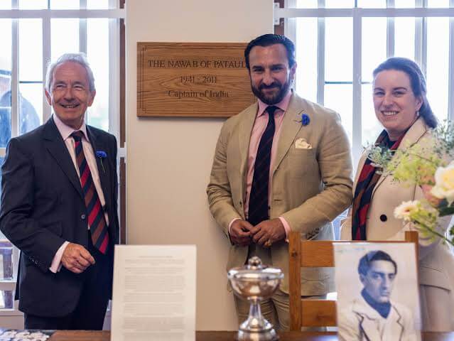 Saif Ali Khan honours Tiger Pataudi at Winchester College plaque ceremony