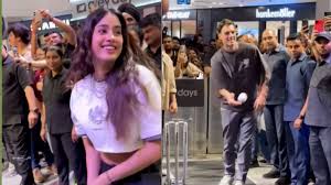 janhvikapoorplayscricketwithpatcumminsknocksoutbystandersphoneatevent