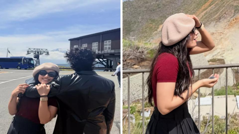 rashmikasharessweetglimpsesfromjapangetaway