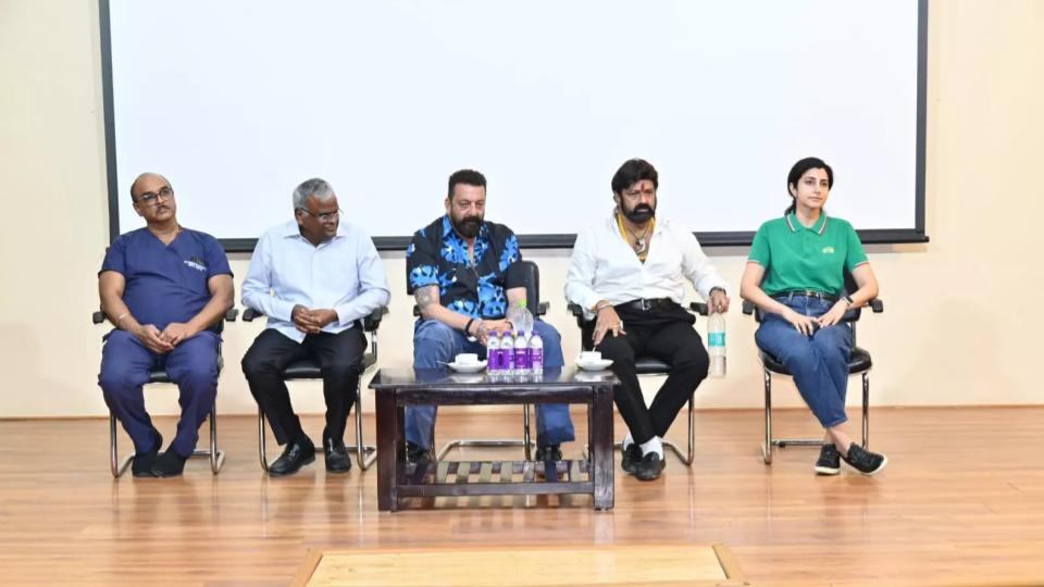Actor Sanjay Dutt visits Basavatarakam Indo American Cancer Hospital