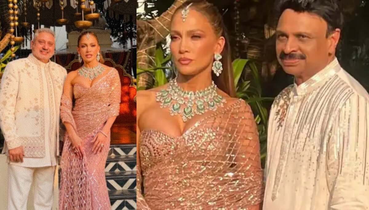 Jennifer Lopez goes desi in saree at billionaire wedding