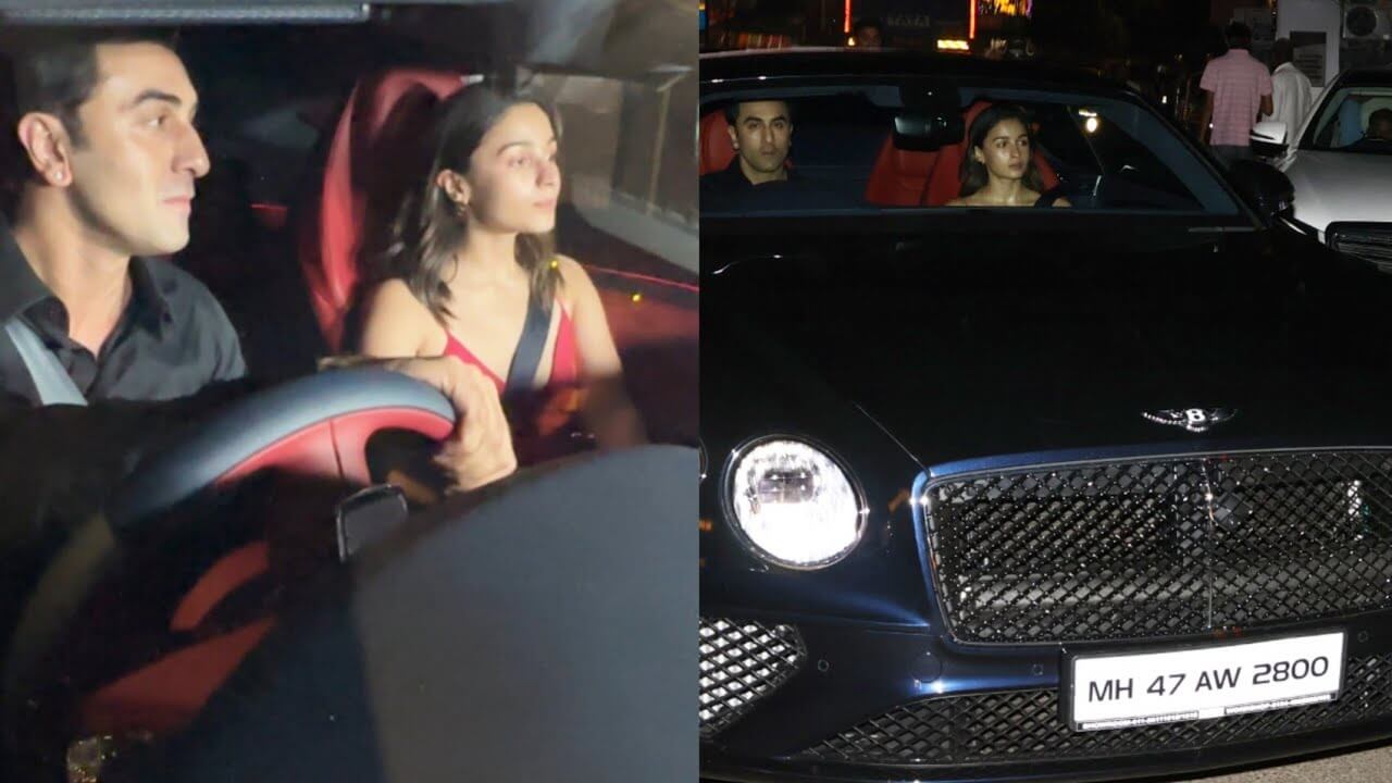 Ranbir Kapoor takes wife Alia Bhatt for a drive in new Bentley