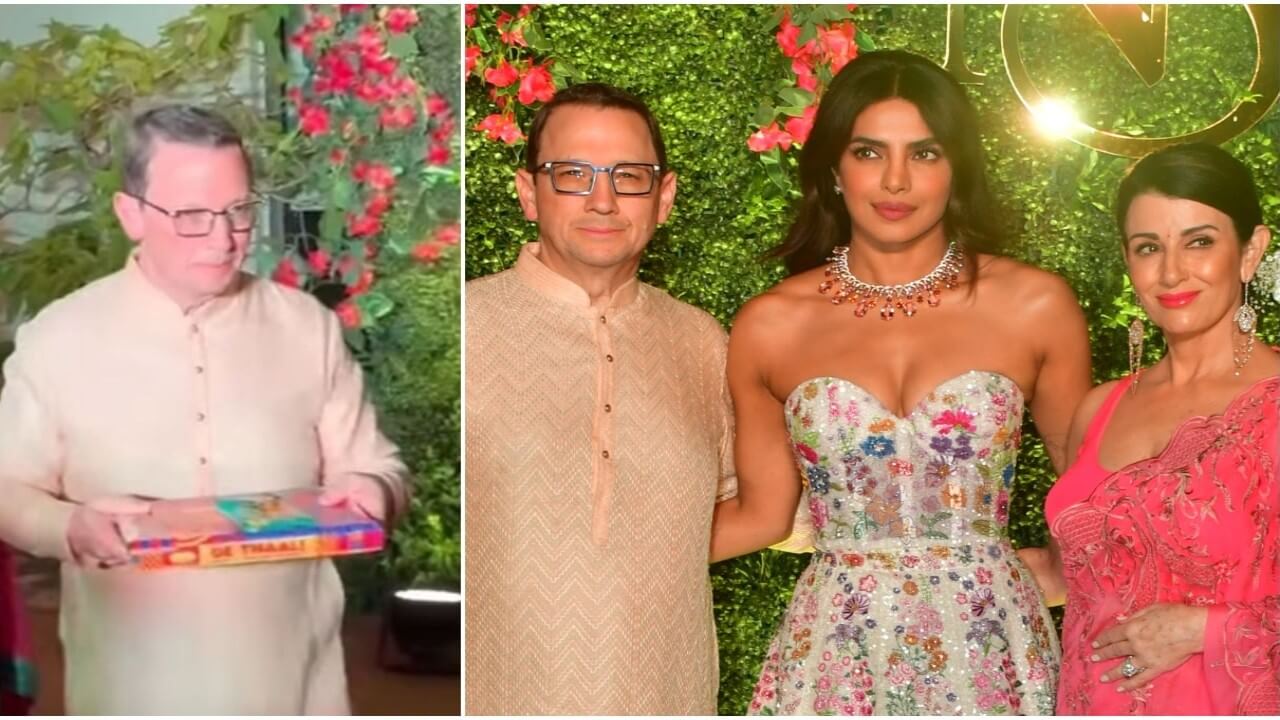 priyankachoprasfatherinlawkevinjonasdistributessweetstopapsatherbrotherswedding