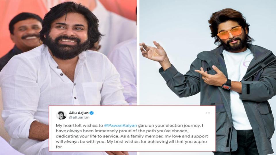 Allu Arjun sends best wishes to Pawan Kalyan ahead of AP elections