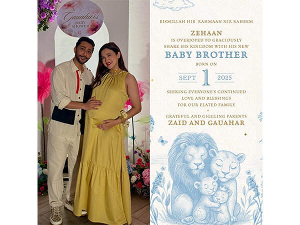 Gauahar Khan, Zaid Darbar welcome second child, a baby boy