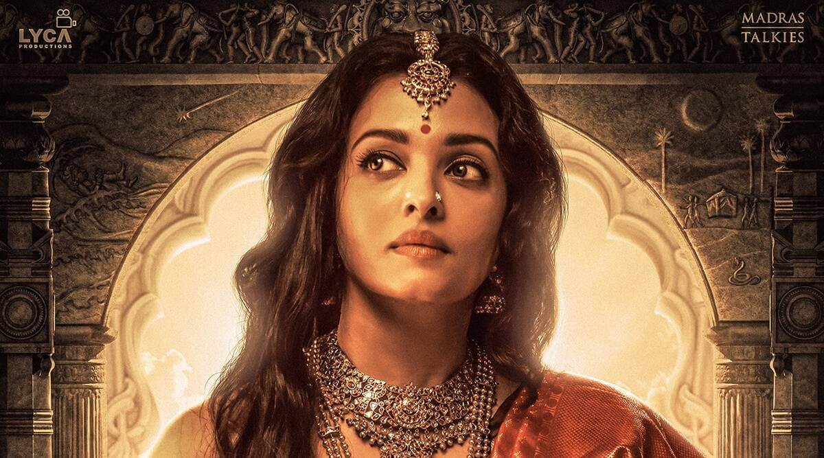 makersofponniyinselvan1unveilsfirstlookofaishwaryaraibachchanasqueenofpazhuvoor