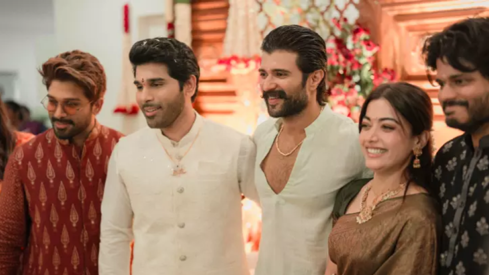 Rashmika-Vijay, Allu Arjun, Ram Charan Attend Allu Sirish