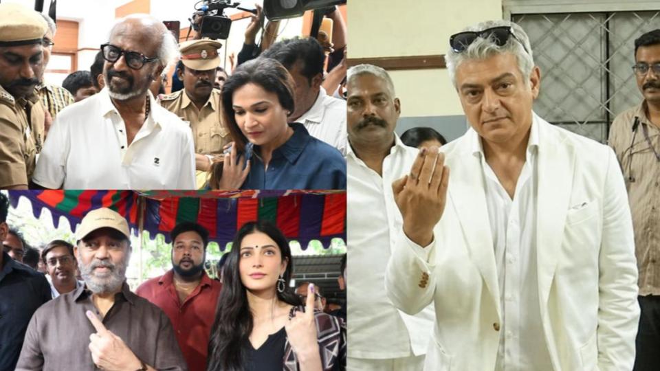 Kamal Haasan, Ajith Kumar, Rajinikanth Cast Votes in Chennai