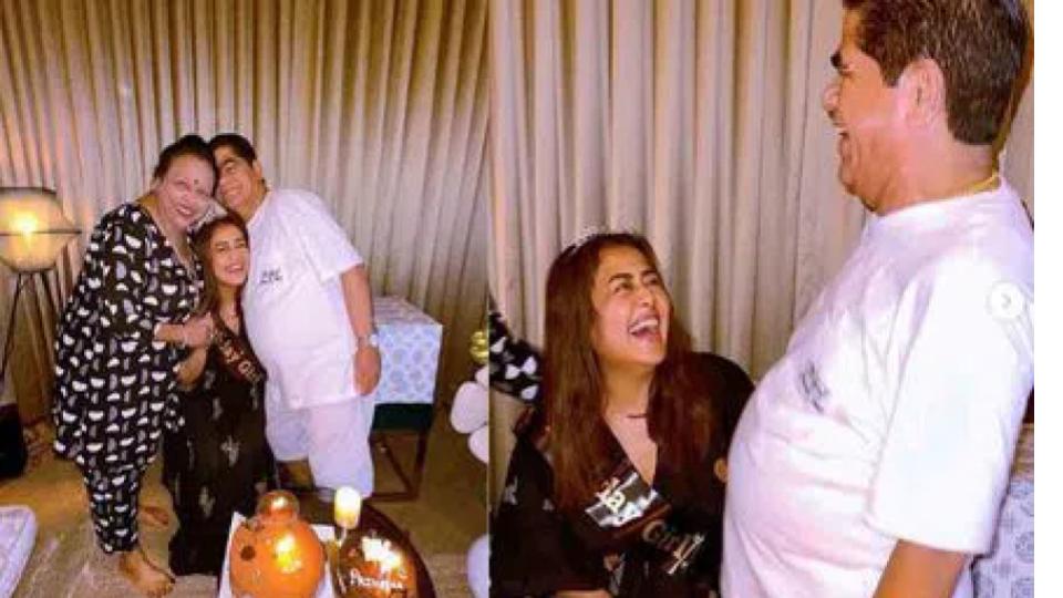 Indian Singer Neha Kakkar celebrates 35th birthday with her parents