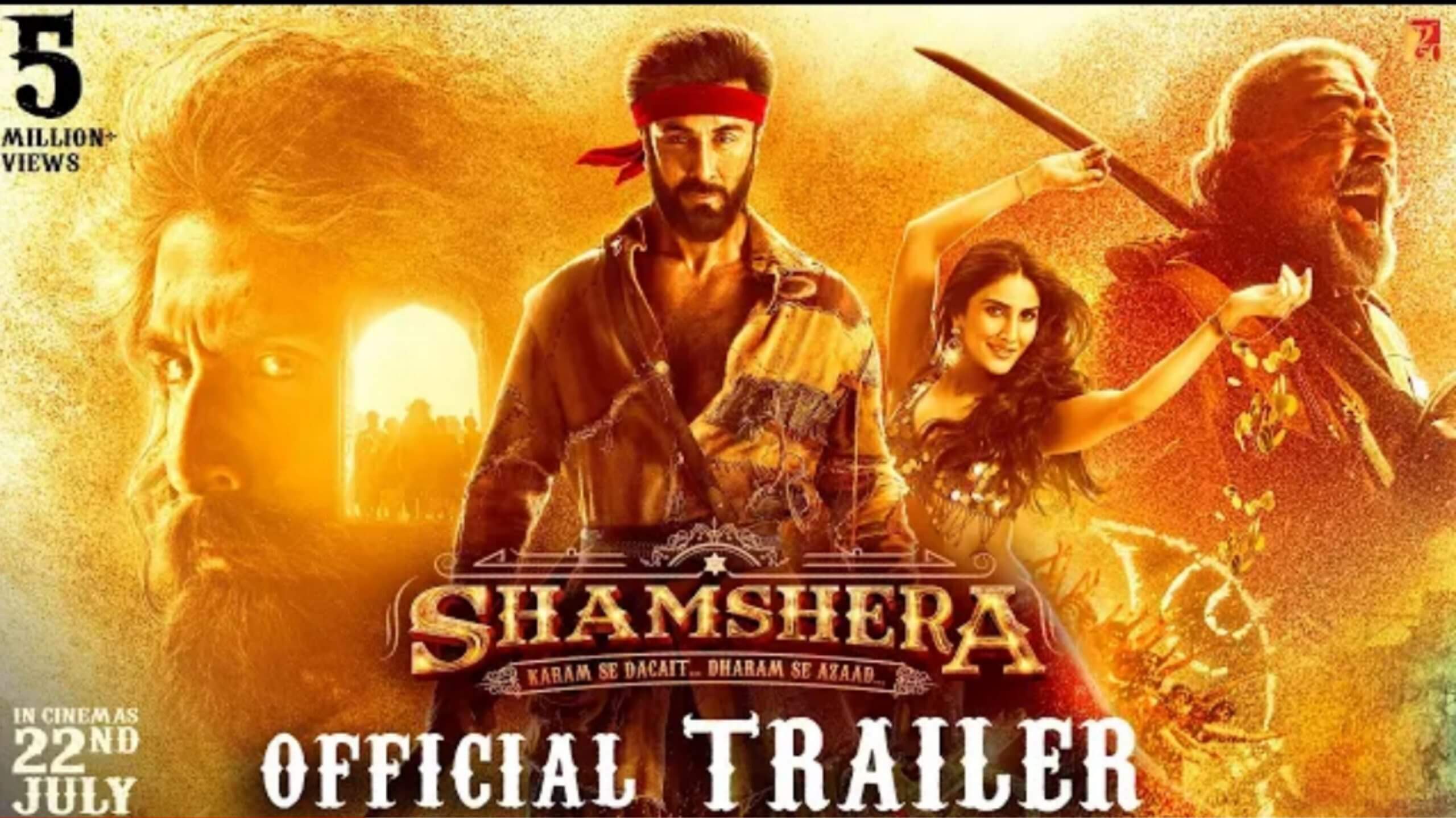 Shamshera Trailer OUT, movie to release on July 22