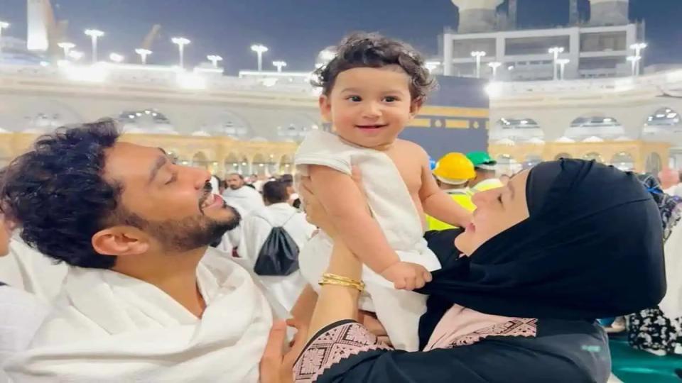 gauaharkhanrevealsson’sfaceduringumrah