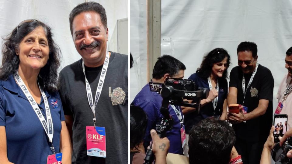 Actor Prakash Raj Meets astronaut Sunita Williams in Kerala