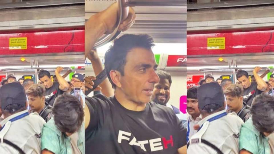 sonusoodtravelsinmumbaimetrointeractswithfans