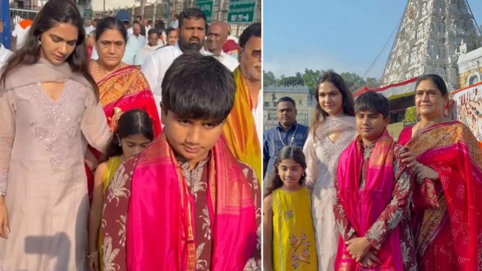 Allu Arjun Family Visits Tirumala Hills in Andhra