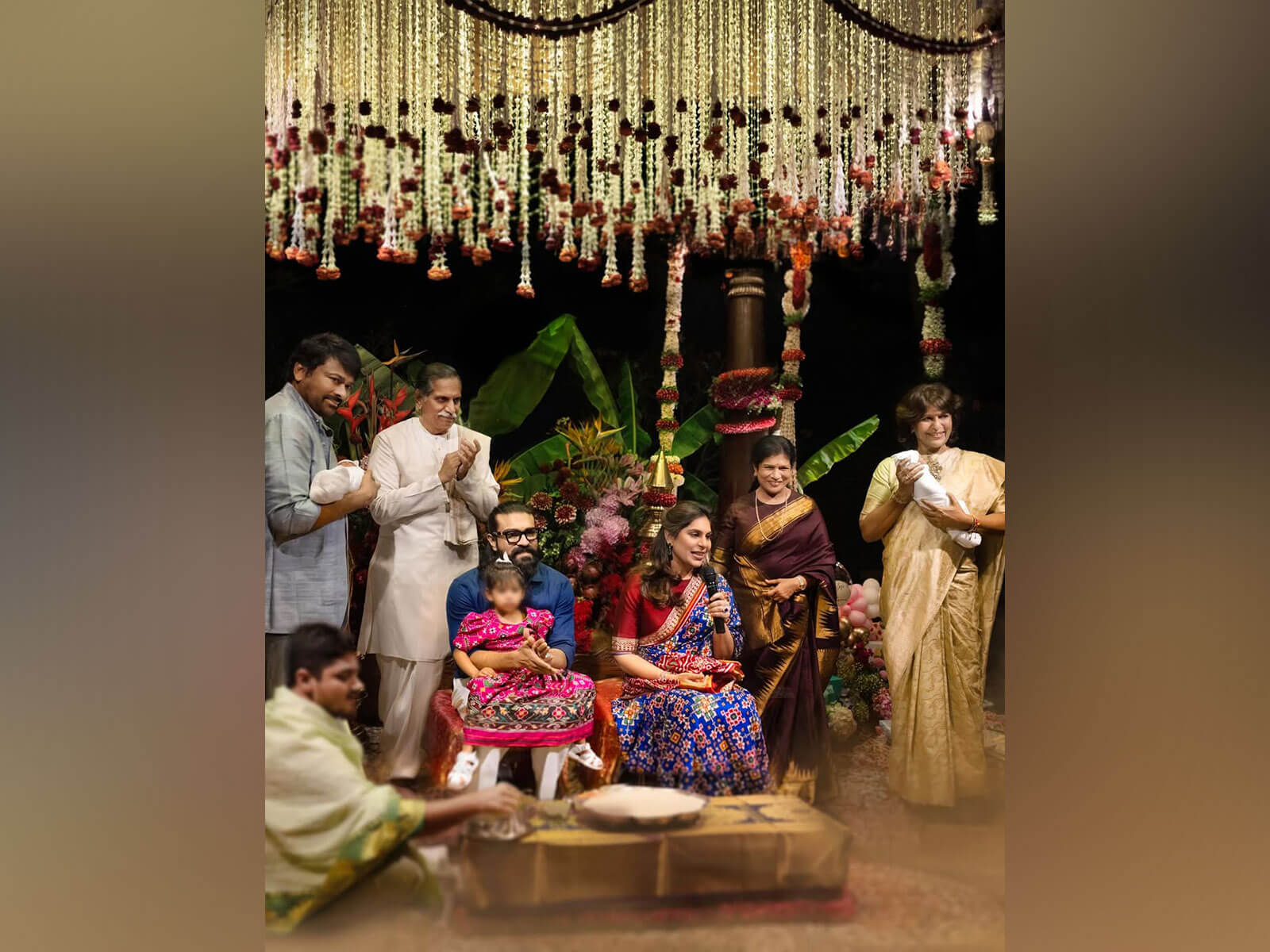 chiranjeevi-reveals-first-pic-and-names-of-ram-charans-twins