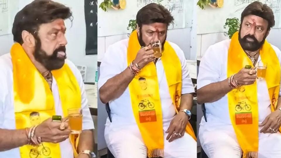 Balakrishna Inaugurates Tea Stall On Request Of Women