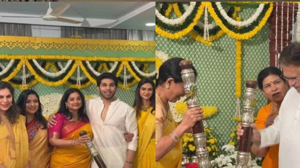 Actor Allu Sirish kickstarts pre-wedding ceremony