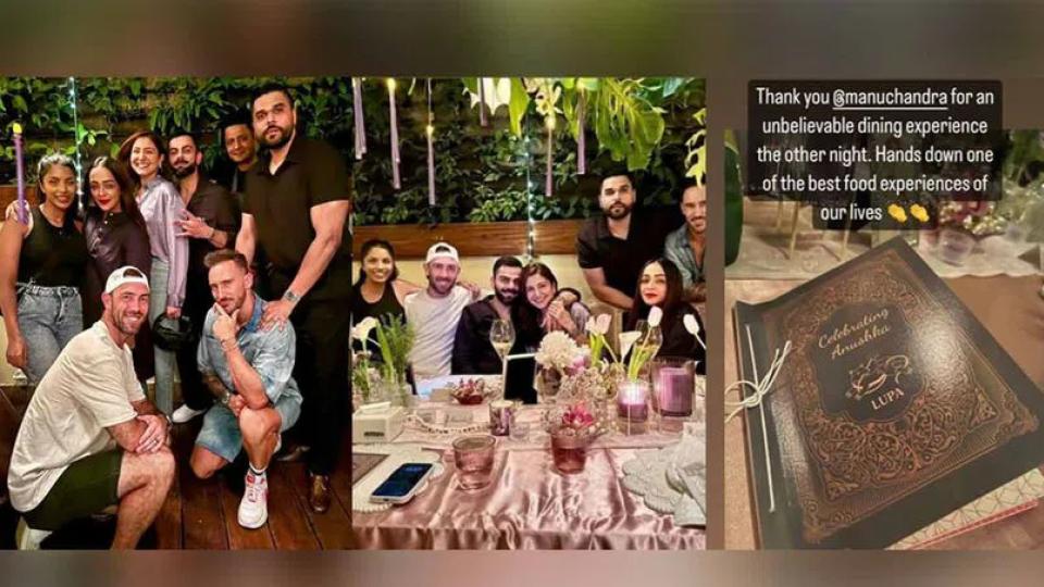 Anushka Sharma shares birthday pics with Virat, Faf and Maxwell