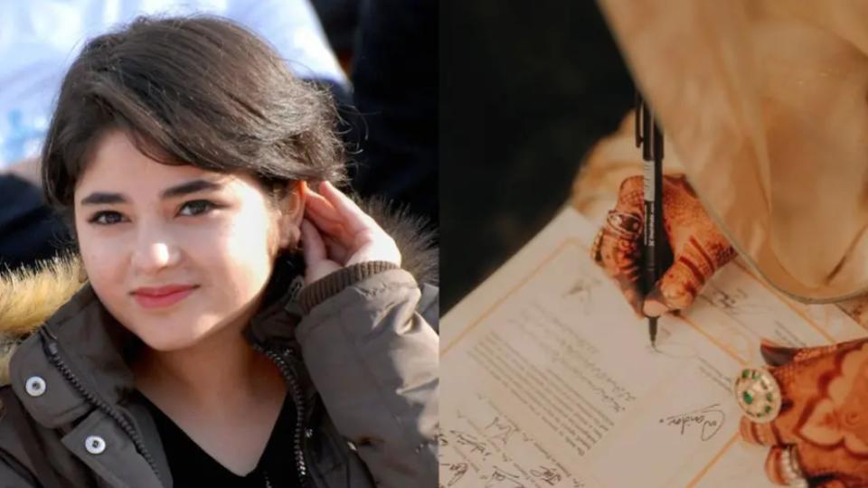 Dangal actress Zaira Wasim shares first photos after nikah 