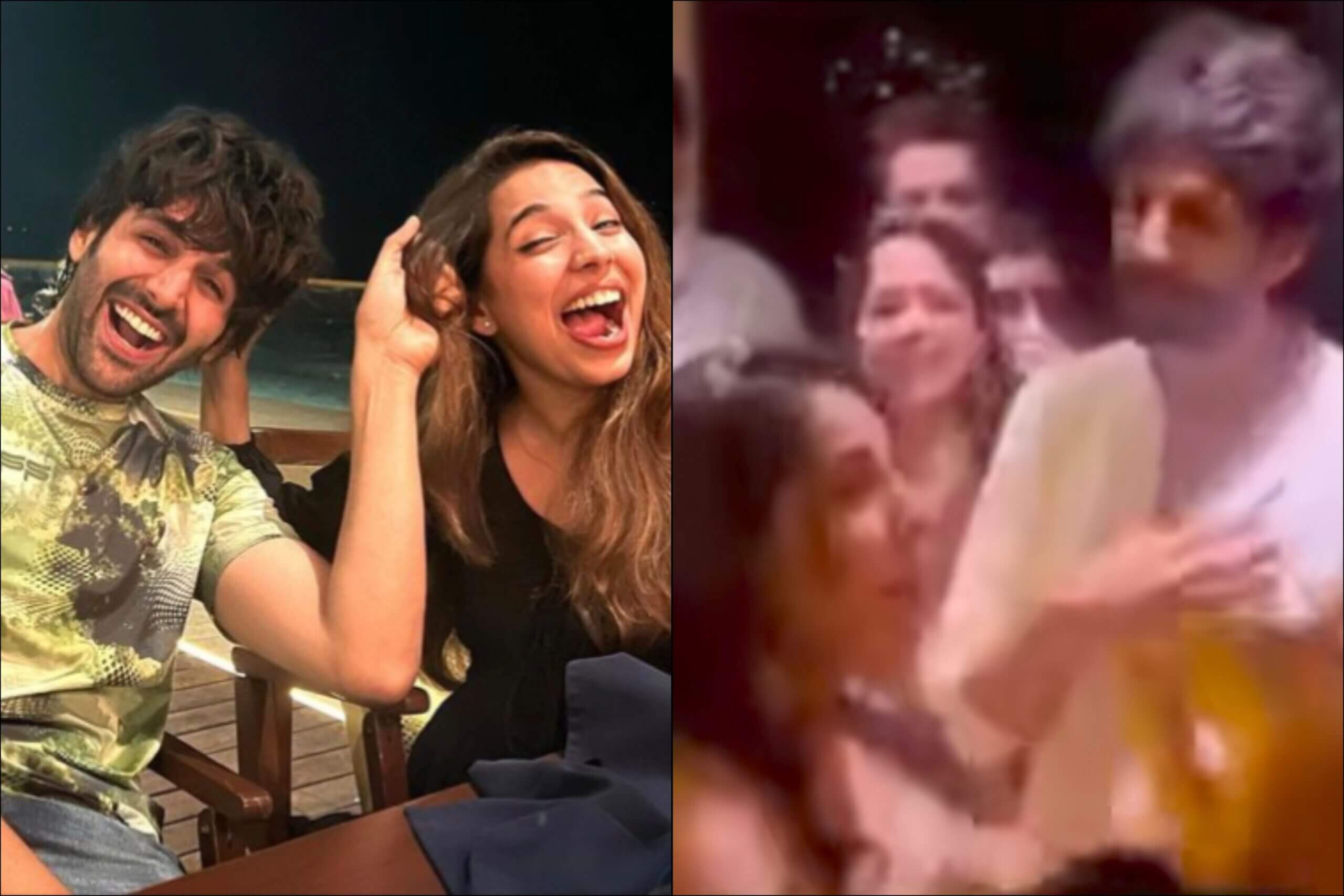 Kartik Aaryan dances to Kajra Re at sister Kritika