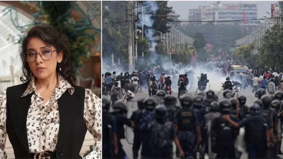 Manisha Koirala condemns Nepal Protests 