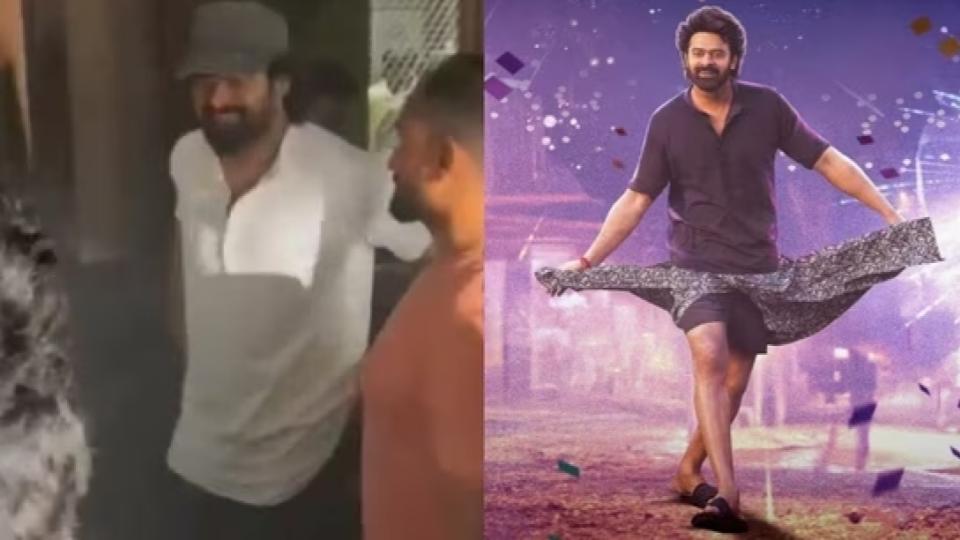 Prabhas spotted with new look in Hyderabad