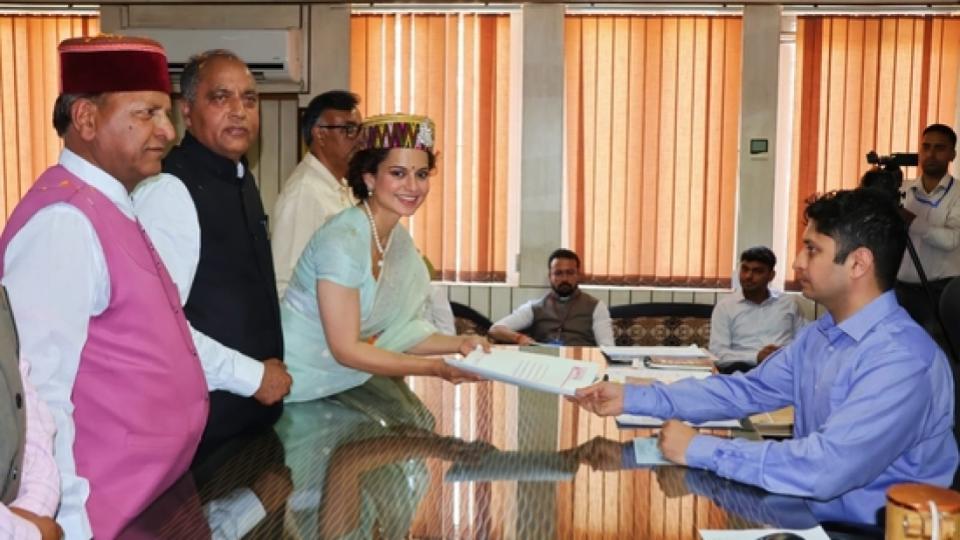 Kangana Ranaut files nomination from Mandi for Lok Sabha elections