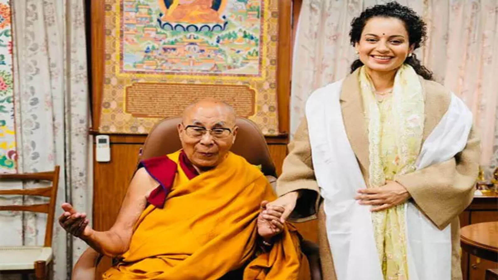 Kangana Ranaut meets spiritual leader Dalai Lama in Dharamshala