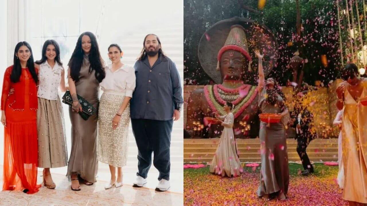 Rihanna performs puja, plays Phoolon Ki Holi at Ambani residence in Mumbai