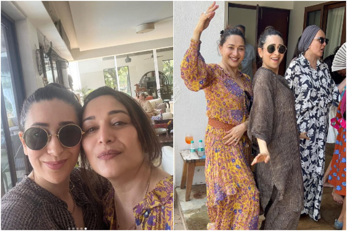 Karishma Kapoor & Madhuri Dixit reunite after years, recreate the iconic dance from Dil To Pagal Hai