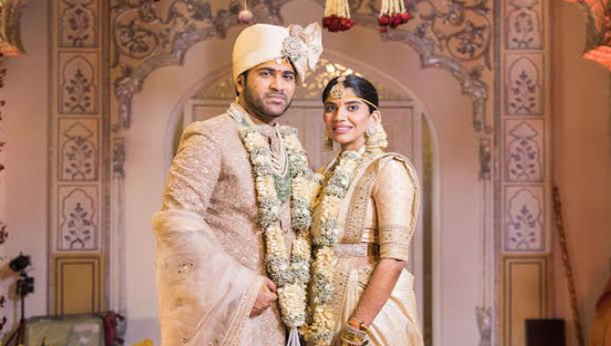 Telugu actor Sharwanand weds Rakshita in a grand ceremony at Leela Palace in Jaipur