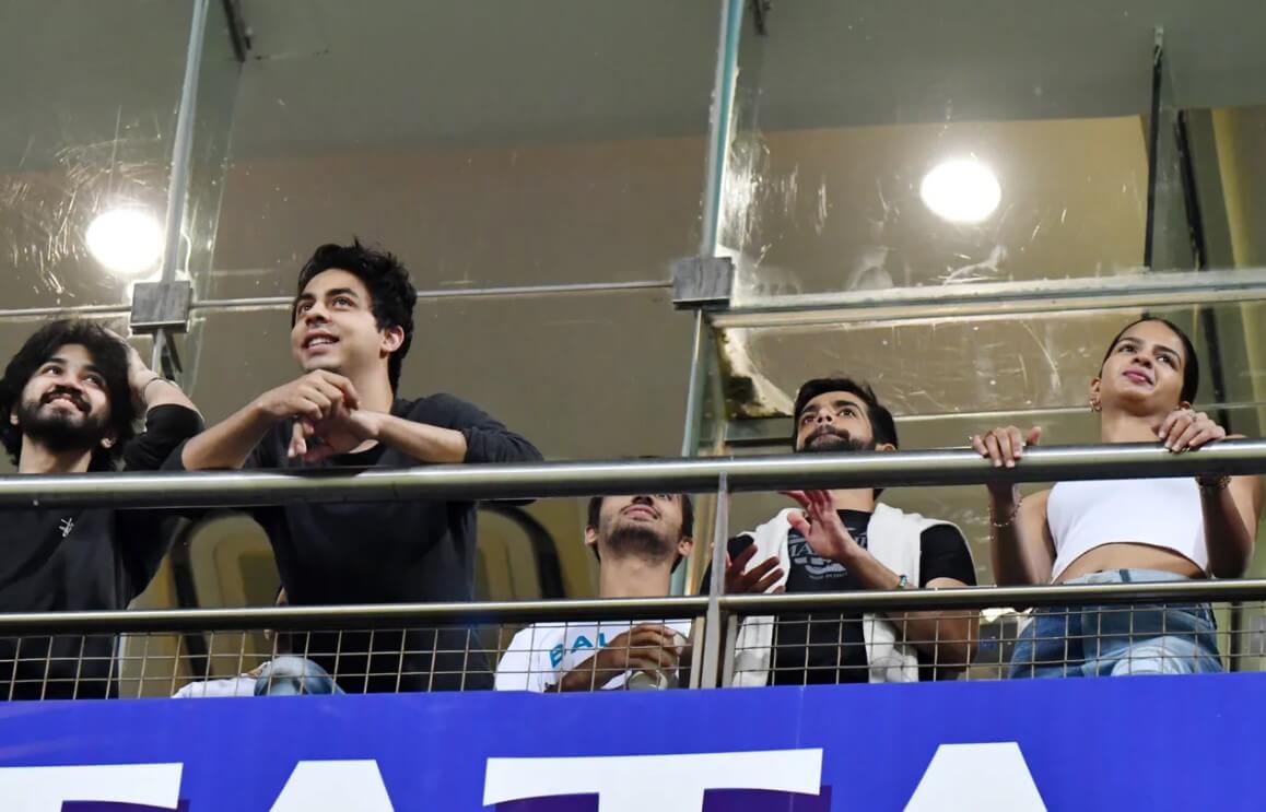 Aryan Khan attends KKR vs CSK match in Mumbai as SRK shoots in Spain, fans call him lucky charm