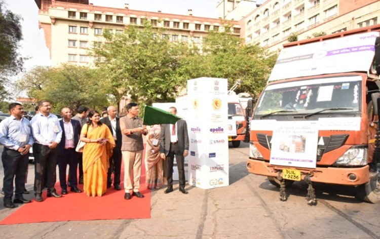 Health Minister Mansukh Mandaviya flags off 75 Trucks for countrywide awareness drive to eliminate TB