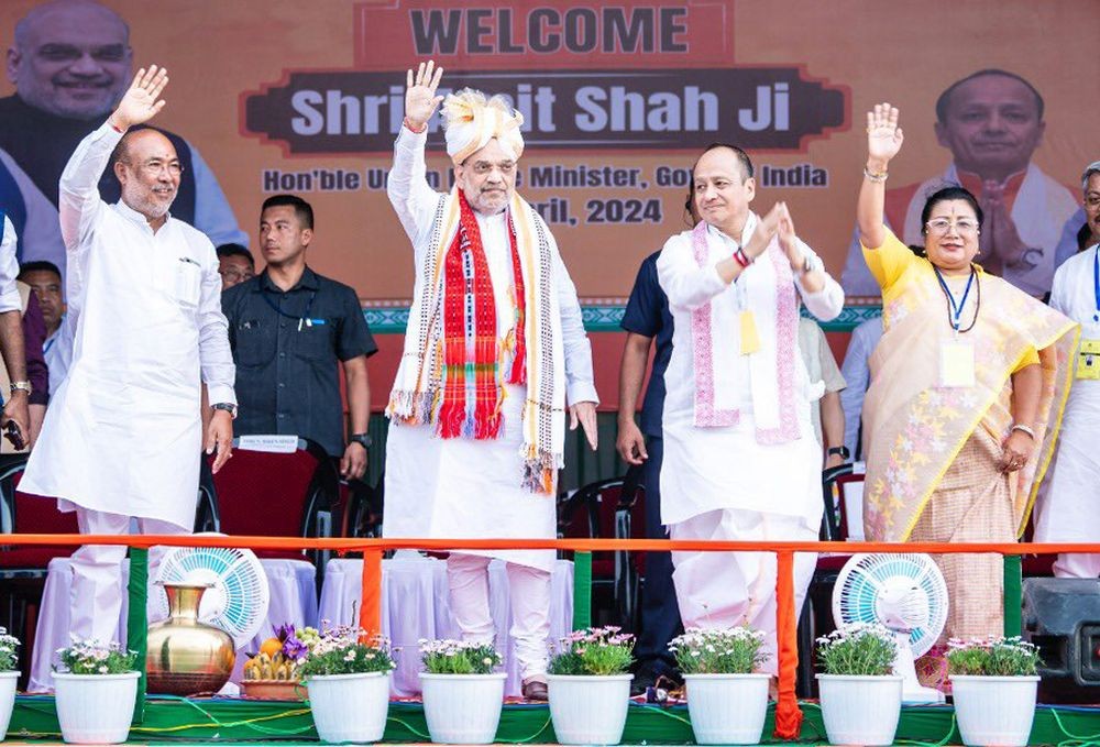 Union Minister Amit Shah Addresses Election Rally In Imphal