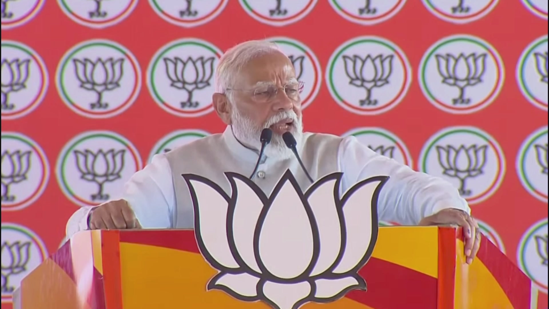 PM Modi participates in a public meeting in Rajampet in Andhra Pradesh