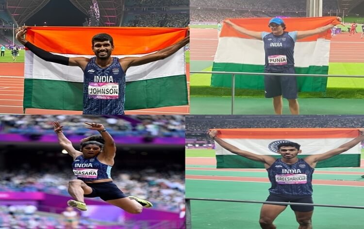 asiangames:ajaykumarharmilanbainsandjinsonjohnsonwinmedalsafterimpressiveshowin1500mrace