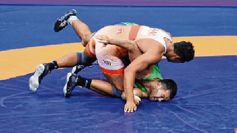 aniljyotibagbronzeforindiainasianwrestling