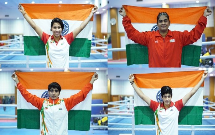 asianeliteboxingchampionships:indianboxerslovlinaborgohainalfiyapathanminakshiparveenstormintofinals