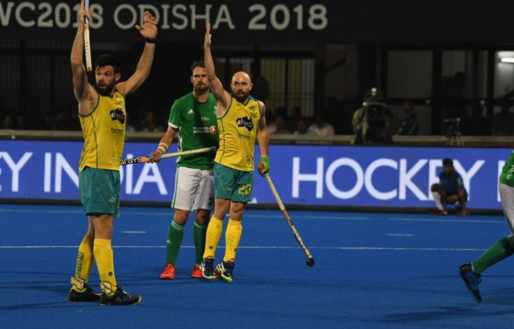 menshockeyworldcup:australiabeatireland21infirstpoolbencounter