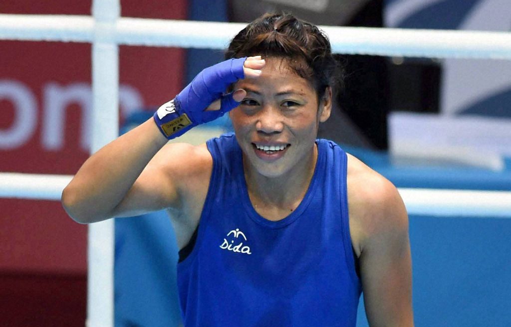 marykomshikshaadvancetoquarterfinalsofasianboxingchampionship